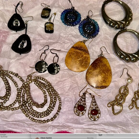 Lot of 9 Handmade Earrings-  Made in ARUBA - Picture 1 of 13